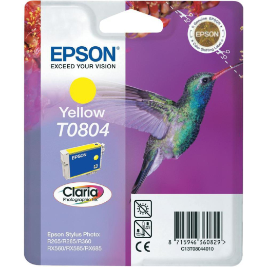 Epson T0804 Gul bl�kpatron 7,4ml original