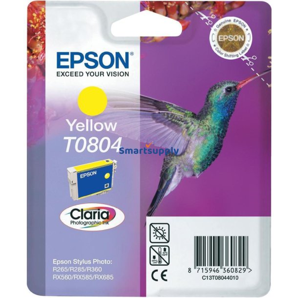 Epson T0804 Gul blkpatron 7,4ml original