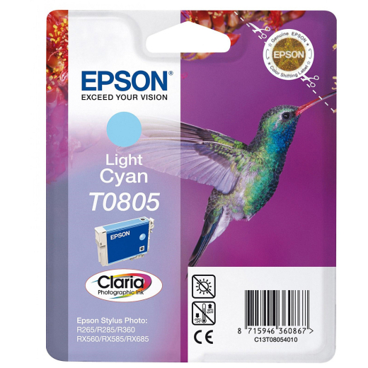 Epson T0805 Lys Cyan bl�kpatron 7,4ml original