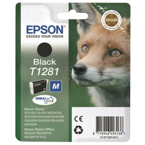 Epson T1281 Sort blkpatron 5,9ml original