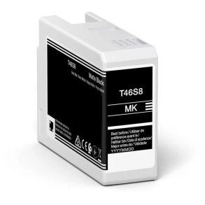 Epson T46S8 Mat Sort bl�kpatron 25ml kompatibel