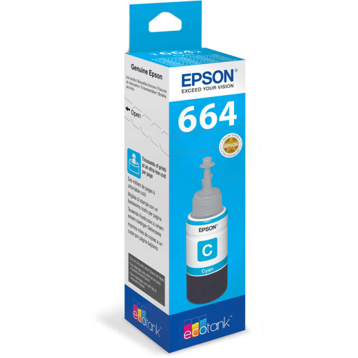 Epson 664 Cyan bl�krefill 70ml original