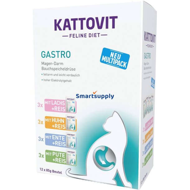 Kattovit Feline Diet Gastro - Vdfoder Til Katte - 12 X 85G