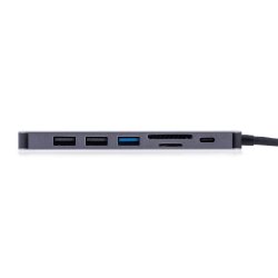Unitek Hub Usb-C H1118a, Usb-A X3, Usb-C, Hdmi , Sd, Microsd
