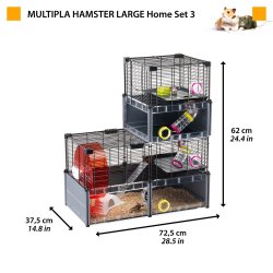FERPLAST Multipla hamster large - bur til gnavere - 107,5 x 37,5 x 42 cm
