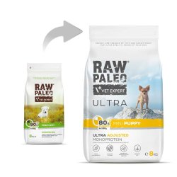 RAW PALEO Ultra Mini Puppy Kalkun - t�rfoder til hvalpe - 8 kg