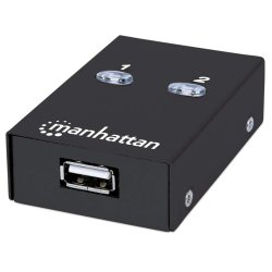 Manhattan Usb-A Automatisk Delingsswitch, 2X Usb-B-Porte, 480 Mbps (Usb 2.0), Dual Control