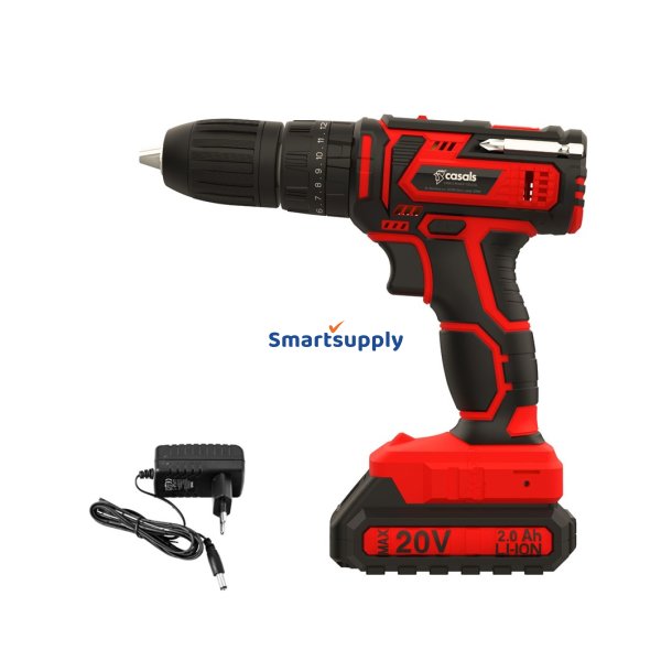 Akku Batteridrevet Skruetrkker/Boremaskine 20V Casals Cid2050b