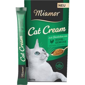 MIAMOR Cat Cream Chicken with vegetables - Kattegodbidder - 5x15g