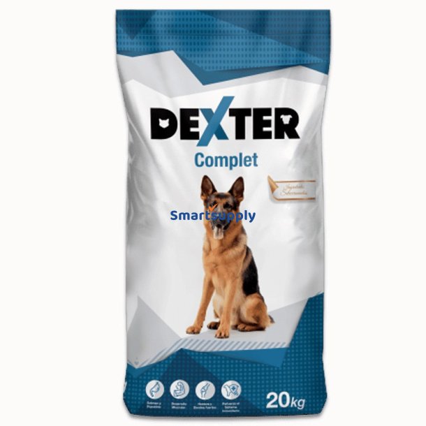 Dexter Komplet Til Store Racer - Trfoder Til Hunde - 20 Kg