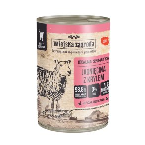 WIEJSKA ZAGRODA Lamb with krill - vd kattefoder - 400g