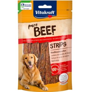 VITAKRAFT Pure Beef Strips - godbid til hund - 80 g