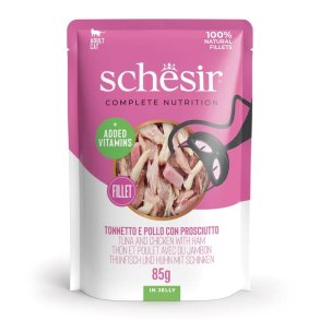 SCHESIR in jelly Tuna and chicken with ham - vd kattefoder - 85 g