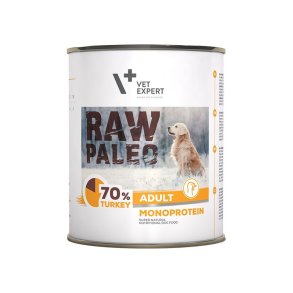 RAW PALEO Adult Monoprotein Kalkun - vdt hundefoder - 800 g