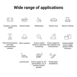 Green Cell alias Cell CUBE LiFePO4 125Ah 12,8V 1600Wh liio geleies fosfato baterija kemperiui, sauls energijai, neprijungtai prie tinklo, laivui Lithium jern fosfat (LiFePO4) 125 At