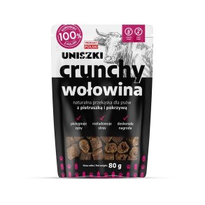 UNISZKI Crunchy Oksekd med persille og brndenlde - godbid til hund - 80g