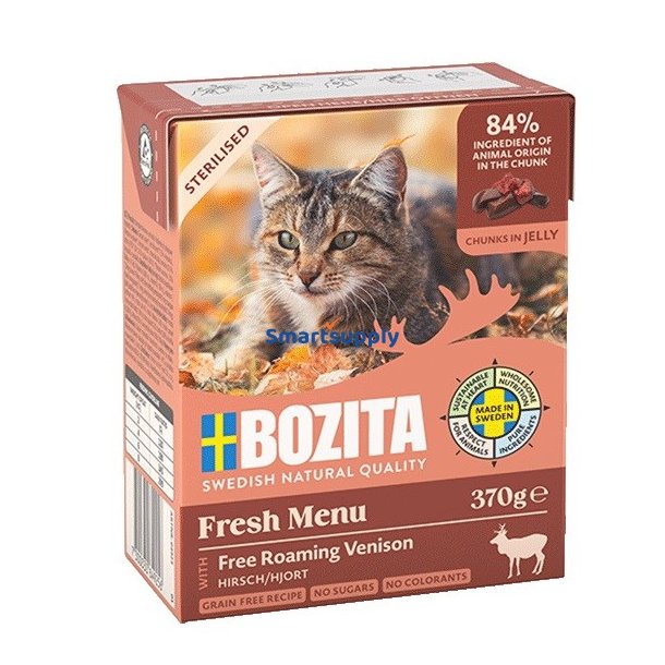 BOZITA Fresh Menu Sterilised Venison - vd kattefoder - 370g