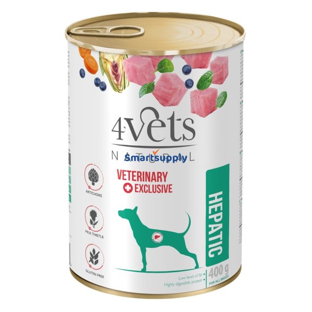 4VETS Natural Hepatic Dog  - vdt hundefoder - 400 g