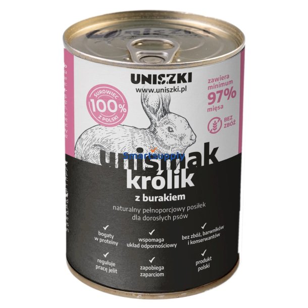 Uniszki Unismak Kanin Med Rdbeder - Vdfoder Til Hunde - 410G