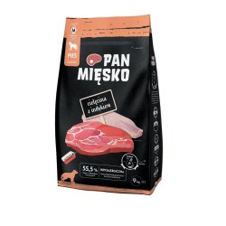 PAN MISKO Veal with turkey M - trfoder til hunde - 9kg