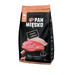 PAN MISKO Veal with turkey M - trfoder til hunde - 9kg