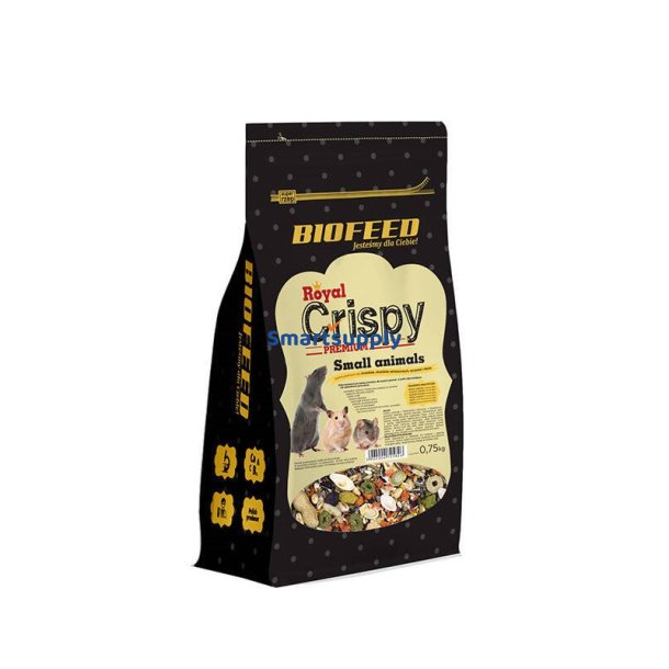 Biofeed Royal Crispy Premium Smdyr - Foder Til Gnavere - 750G