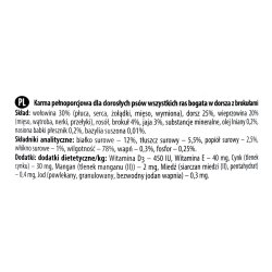 DOLINA NOTECI Premium Rig p torsk med broccoli - vdfoder til hunde - 800 g