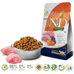 FARMINA N&D Pumpkin Cat Lamb and Blueberry Neutered Adult - trfoder til kattekillinger - 1.5 kg