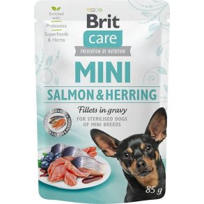 BRIT Care Mini Salmon&Herring Sterilised - Vdt hundefoder - 85 g