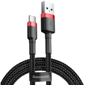 Baseus Cafule USB-kabel 2 m USB A USB C Sort, Rd