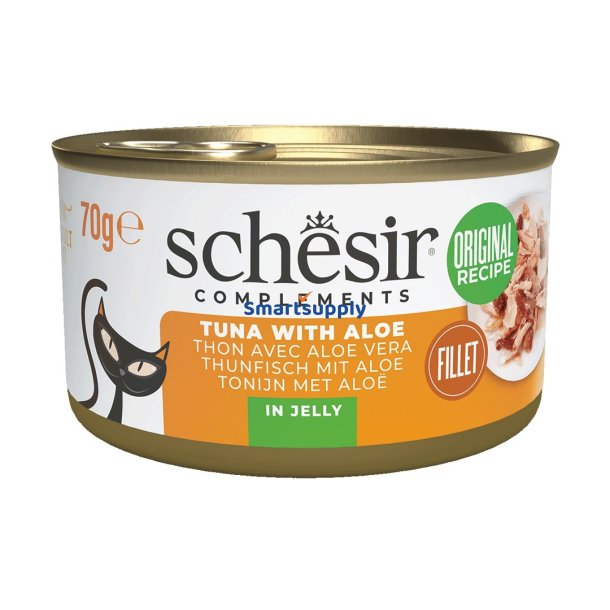 SCHESIR Complements Tuna with aloe in jelly - vd kattefoder - 70g
