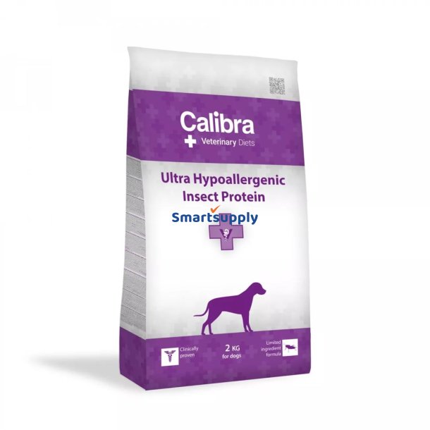 Calibra Veterinrditer Ultra Hypoallergen Insekt - Trfoder Til Hunde - 2 Kg