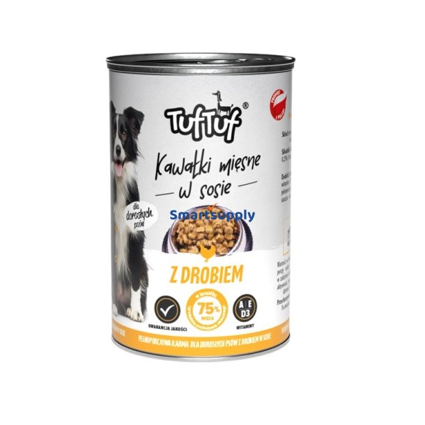 TUF TUF Chunks in gravy with poultry - vdfoder til hunde - 415g