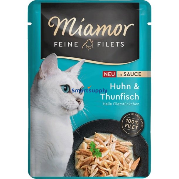 Miamor Fine Filet Kylling Med Tun I Sauce - Vdfoder Til Katte - 100G