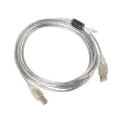 Lanberg Ca-Usba-12Cc-0030-Tr USB Kabel USB 2.0 3 M Usb-B Gennemsigtig