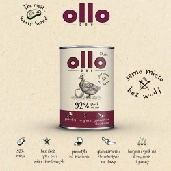 OLLO Pure Duck with apple - vdfoder til hunde - 400g