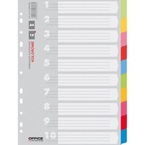 Faneblade 1-10 ass. farver karton A4 - 10 stk