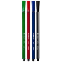 Fineliner s�t med 4 farver tuscher 0,4 mm