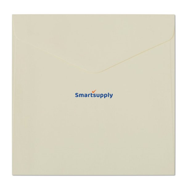 Firkantede cremefarvede kuverter 10 stk. 160mm x 160mm