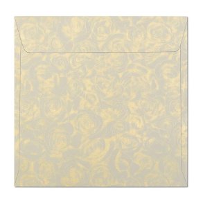 Firkantede guld rose kuverter 10 stk. 160mm x 160mm