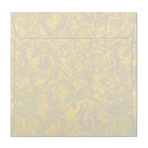 Firkantede guld rose kuverter 10 stk. 160mm x 160mm