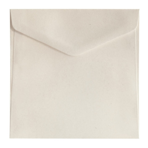 Firkantede lys beige kuverter 10 stk. 160mm x 160mm