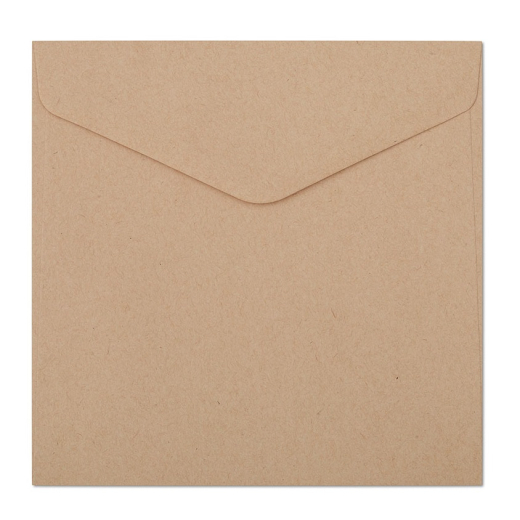 Firkantede m�rk beige kuverter 10 stk. 160mm x 160mm