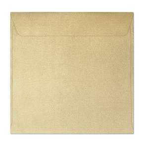 Firkantede pearl gold kuverter 10 stk. 160mm x 160mm