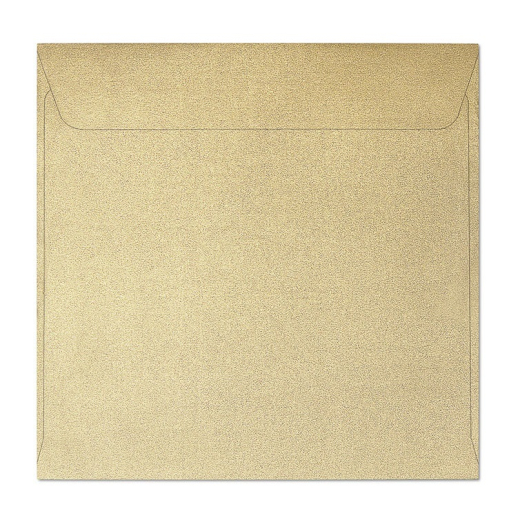 Firkantede pearl gold kuverter 10 stk. 160mm x 160mm