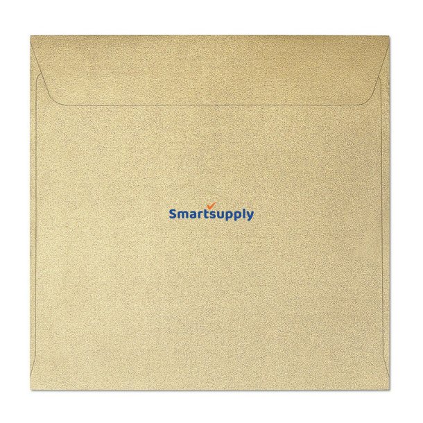 Firkantede pearl gold kuverter 10 stk. 160mm x 160mm