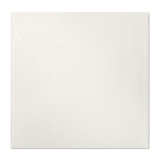 Firkantede pearl white kuverter 10 stk. 160mm x 160mm