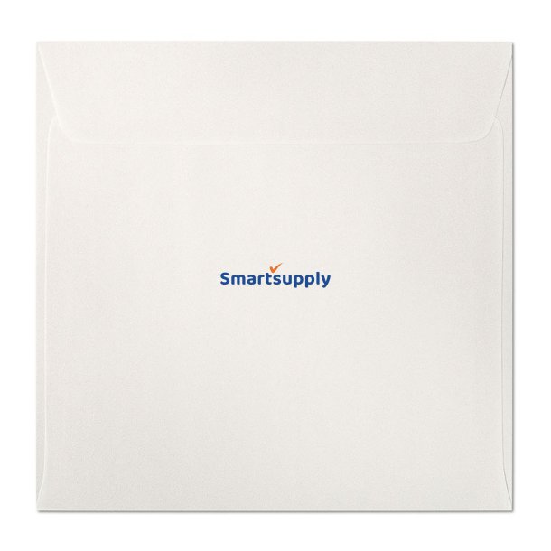Firkantede pearl white kuverter 10 stk. 160mm x 160mm