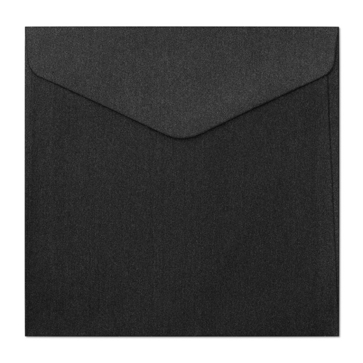 Firkantede black shine kuverter 10 stk. 160mm x 160mm