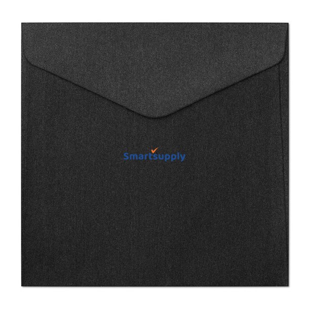 Firkantede black shine kuverter 10 stk. 160mm x 160mm